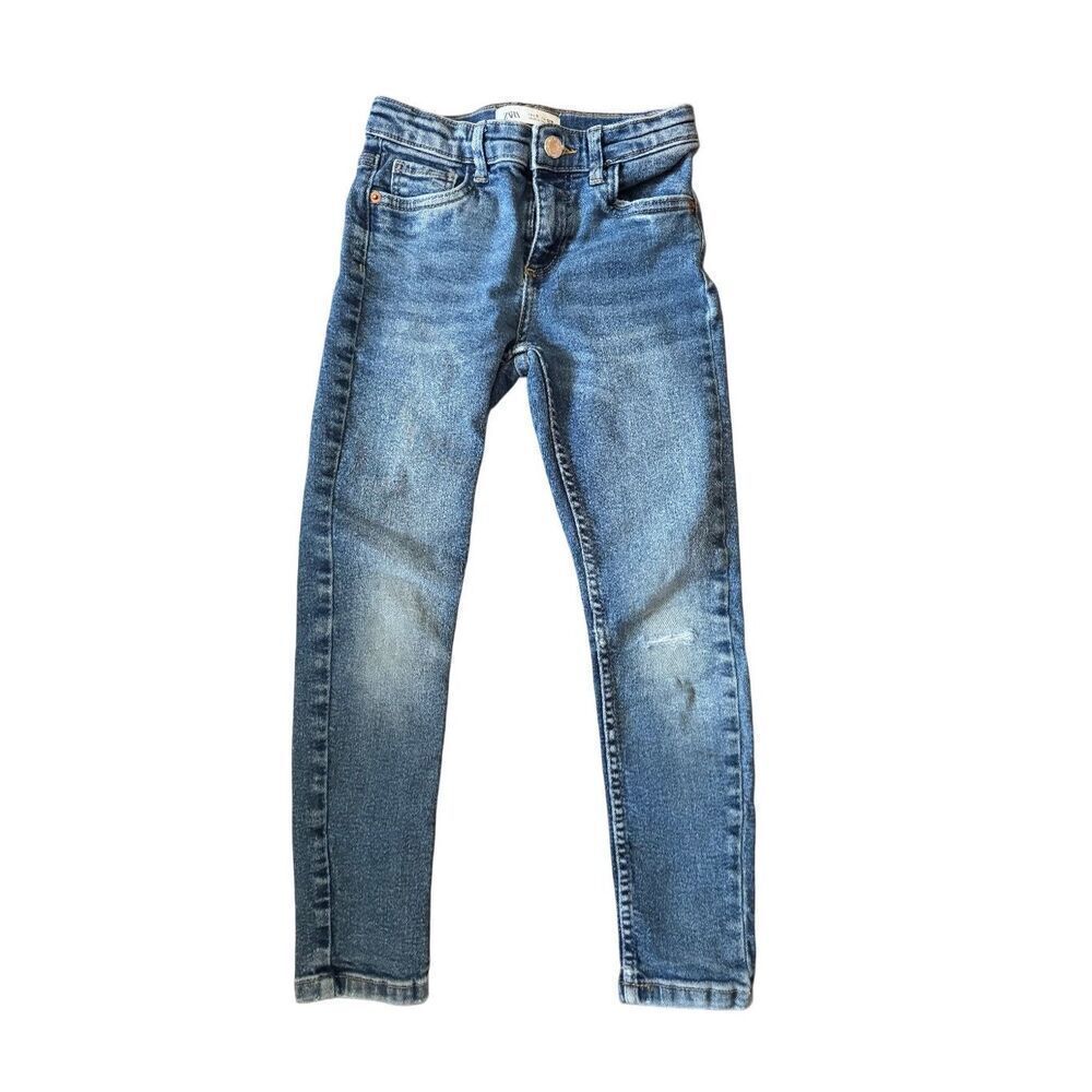 Zara girls size 8 year skinny blue jeans